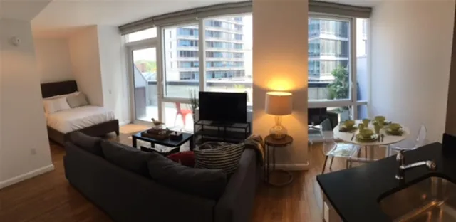 a view of balcony with furniture and outdoor space
