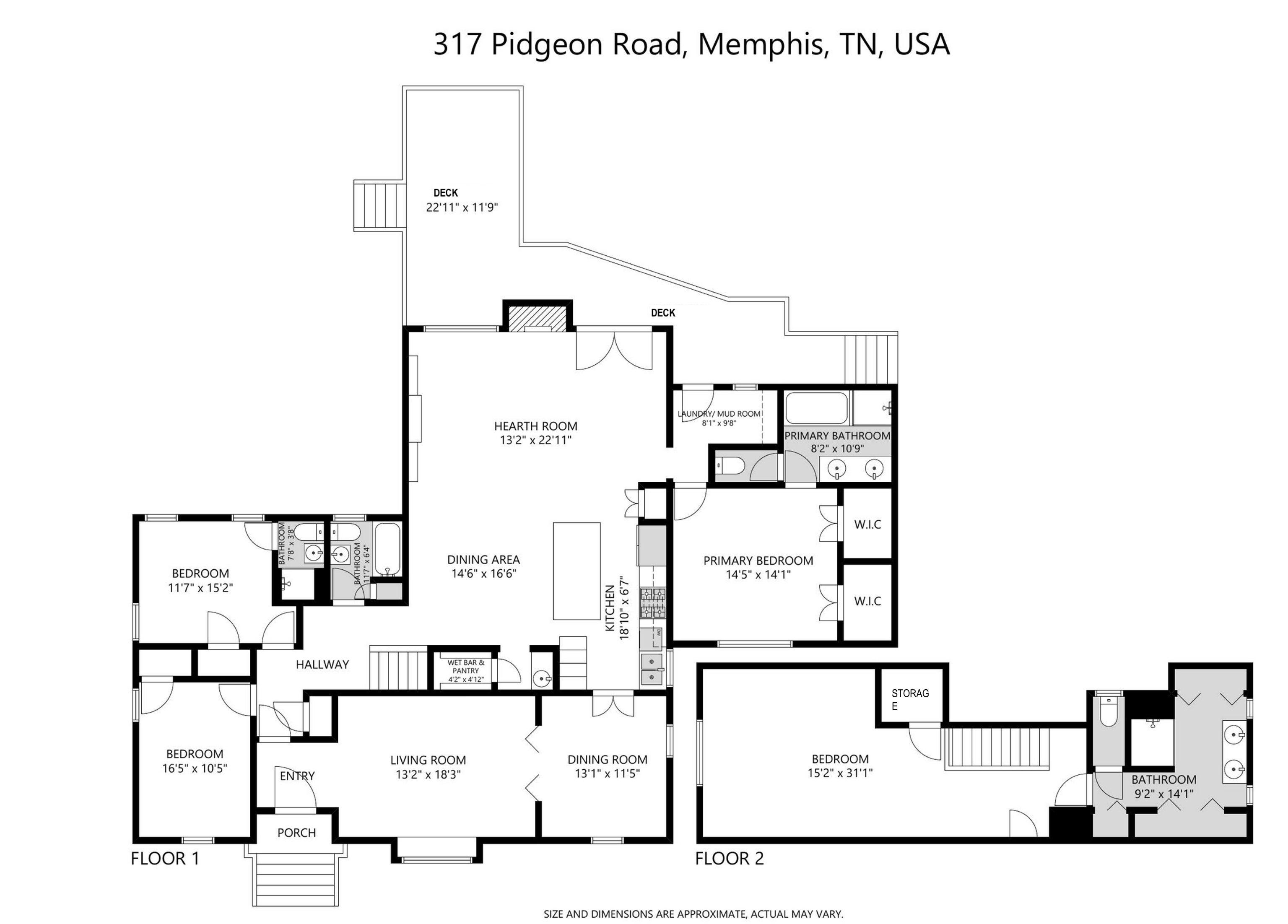 317 Pidgeon Road Memphis, TN 38117 - Photo 25 of 25 a picture of floor plan