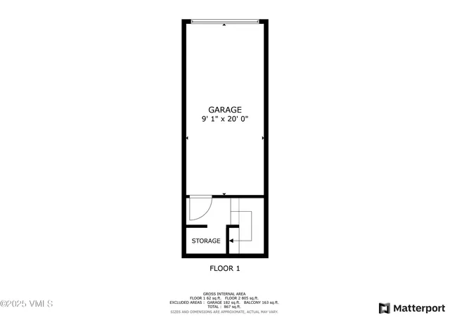 a picture of a bench in a small white