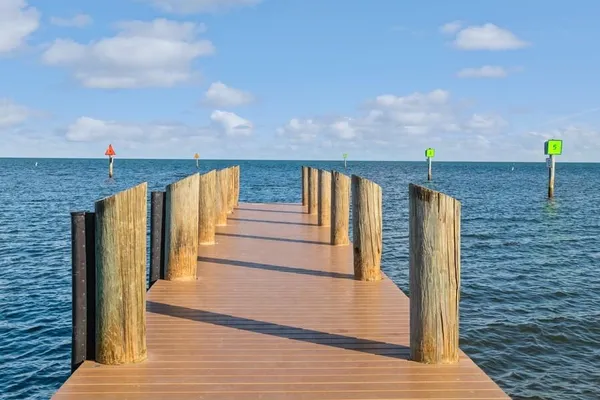 a view of yard with ocean view