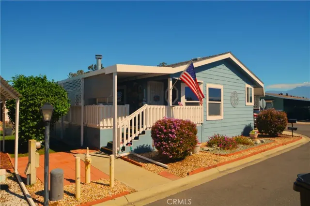 a view of a house with a patio