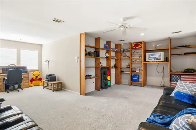 a view of a room with toys