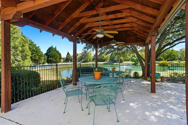 a view of outdoor space with seating area