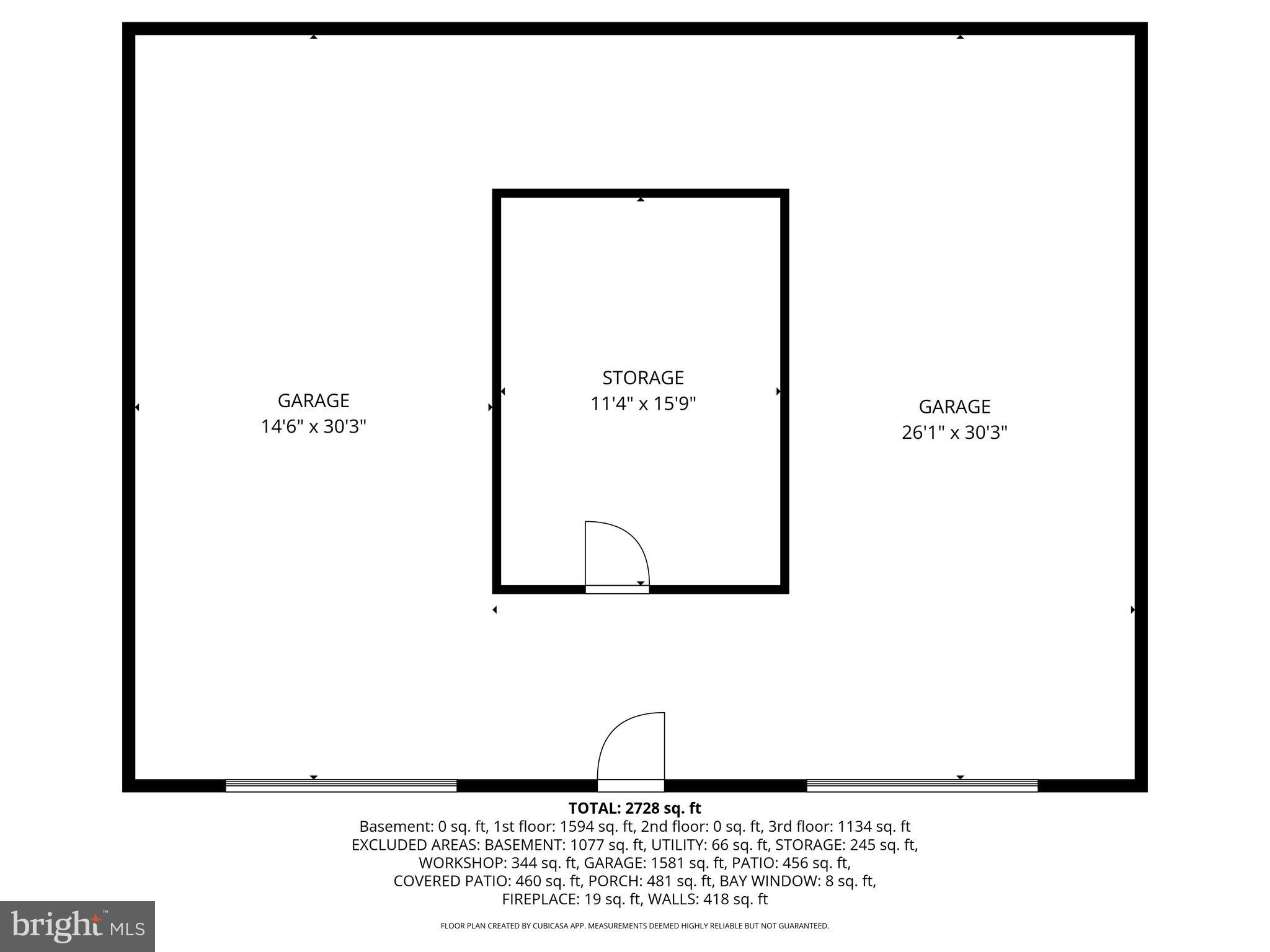 2712 Crystal Lane Baldwin, MD 21013 - Photo 10 of 10 Garage Floor Plan