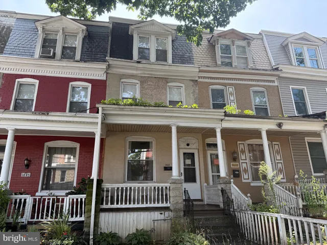 front view of a brick building
