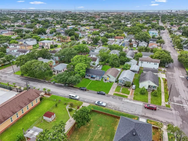 an aerial view of a city