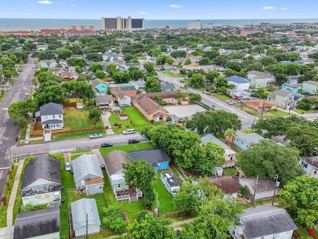 an aerial view of a city
