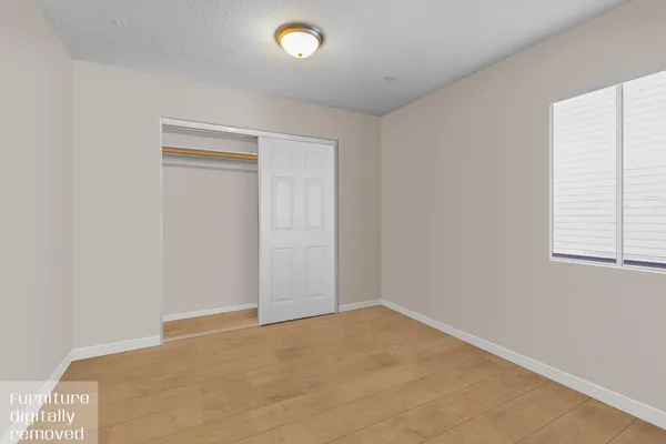 an empty room with a window