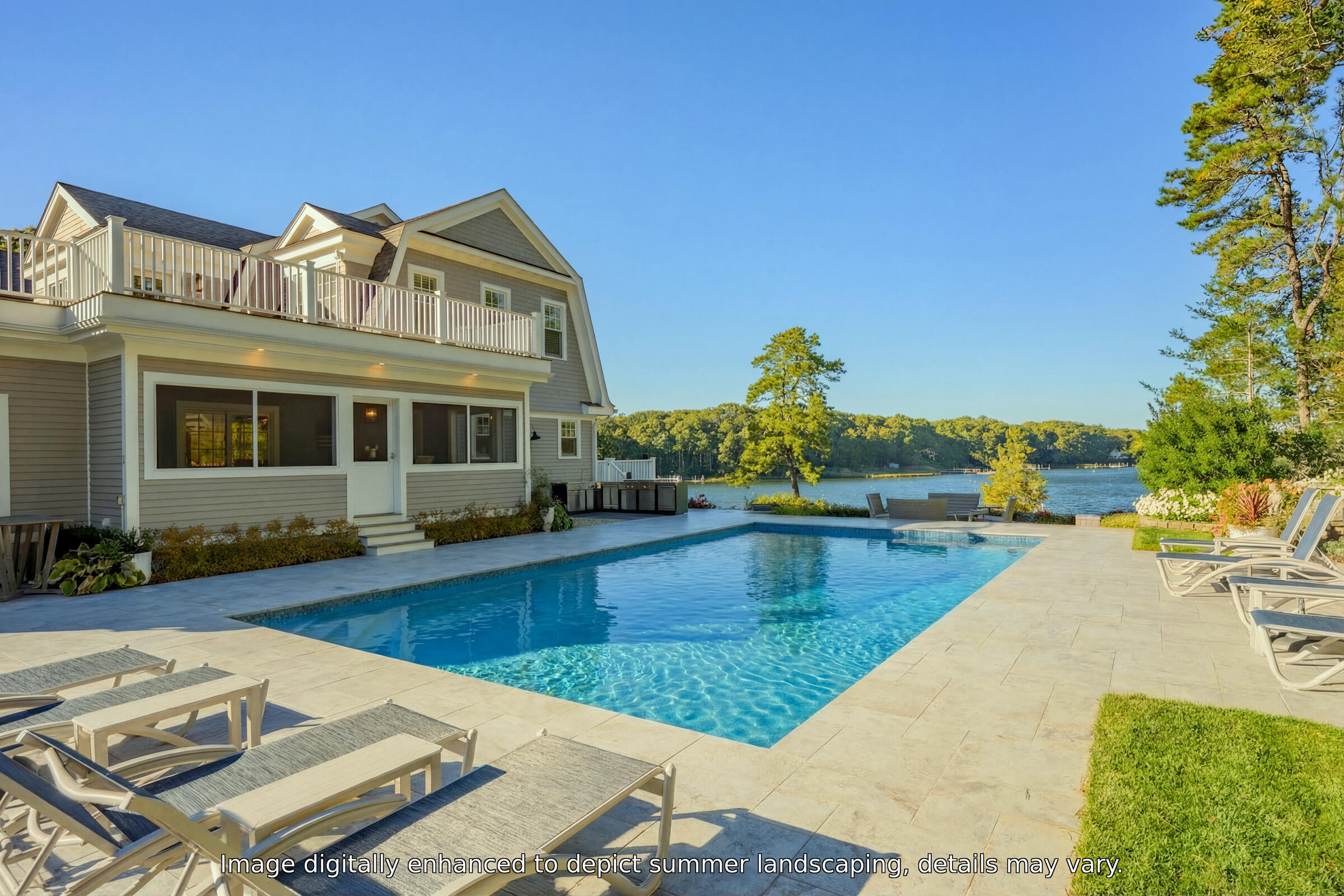 240 Baxter Neck Road Marstons Mills, MA 02648 - Photo 3 of 49 a view of a house with swimming pool and sitting area