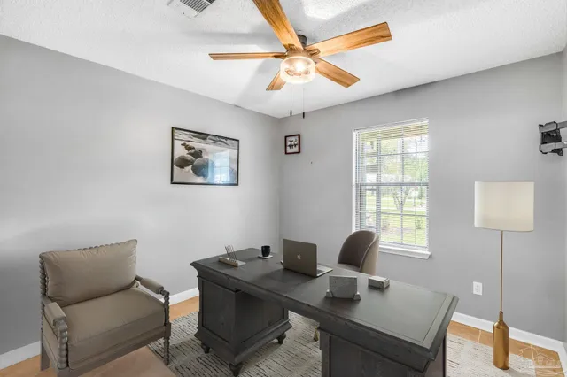 a view of a workspace with a window