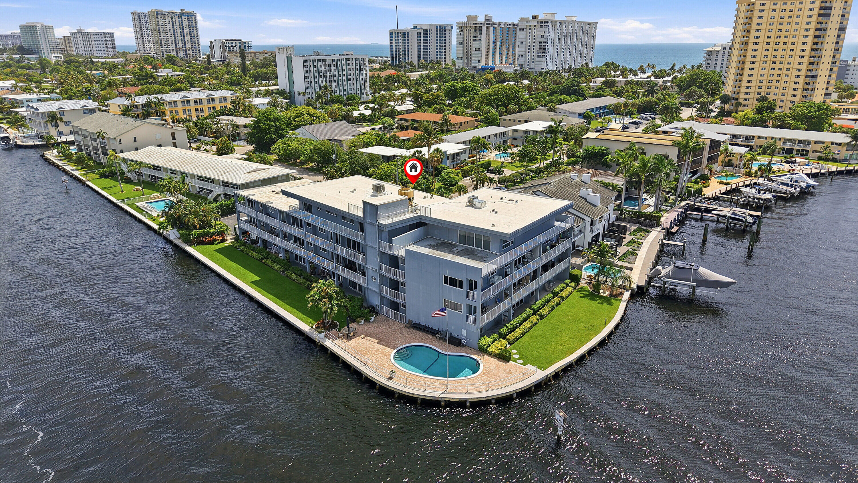 1201 South Riverside Drive, Unit 306 Pompano Beach, FL 33062 - Photo 4 of 53 52_aerial view