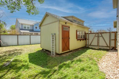 a backyard of a house