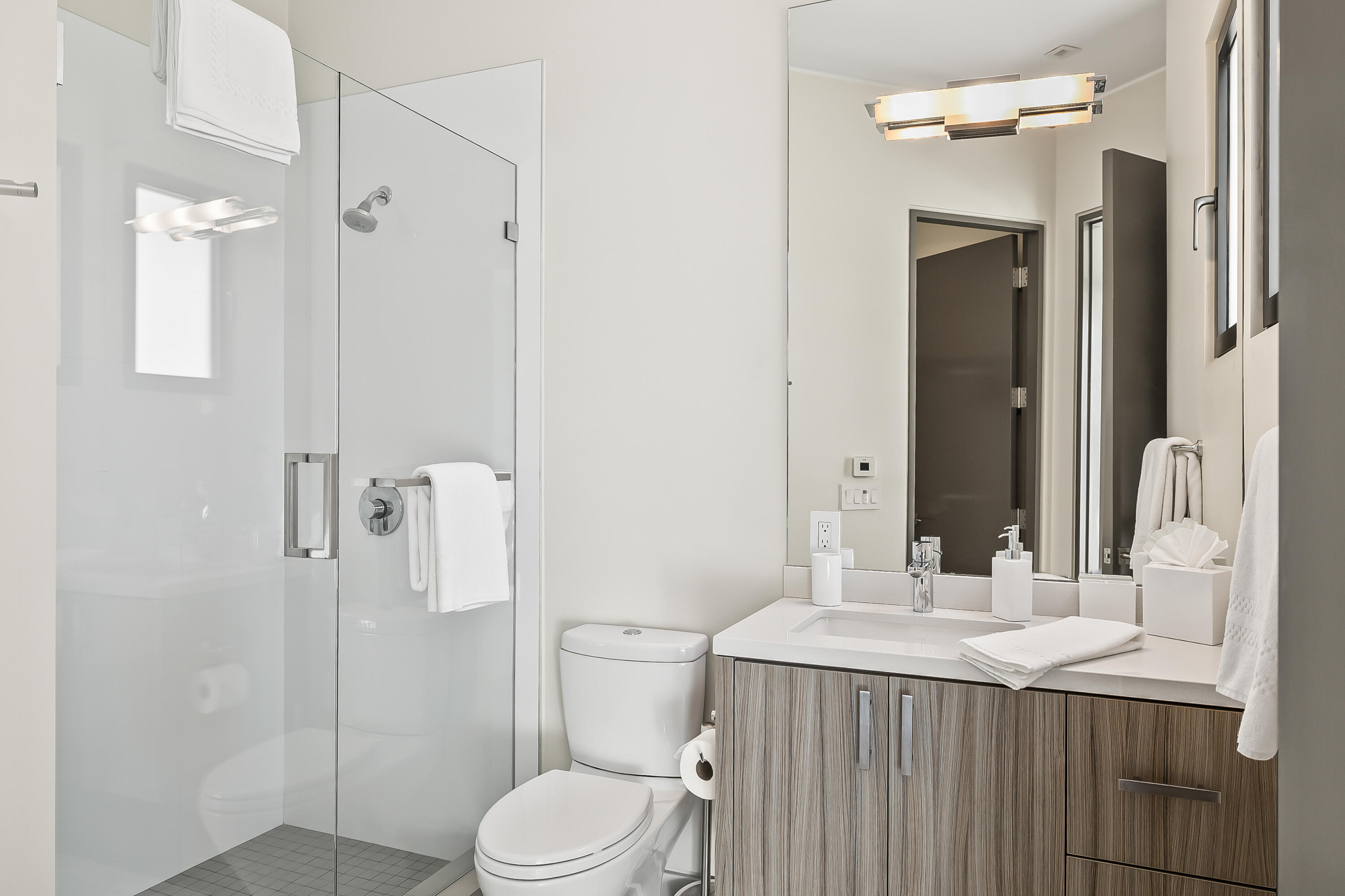 1131 Las Alturas Road, Unit SHARE A Santa Barbara, CA 93103 - Photo 21 of 32 a bathroom with a sink toilet and shower