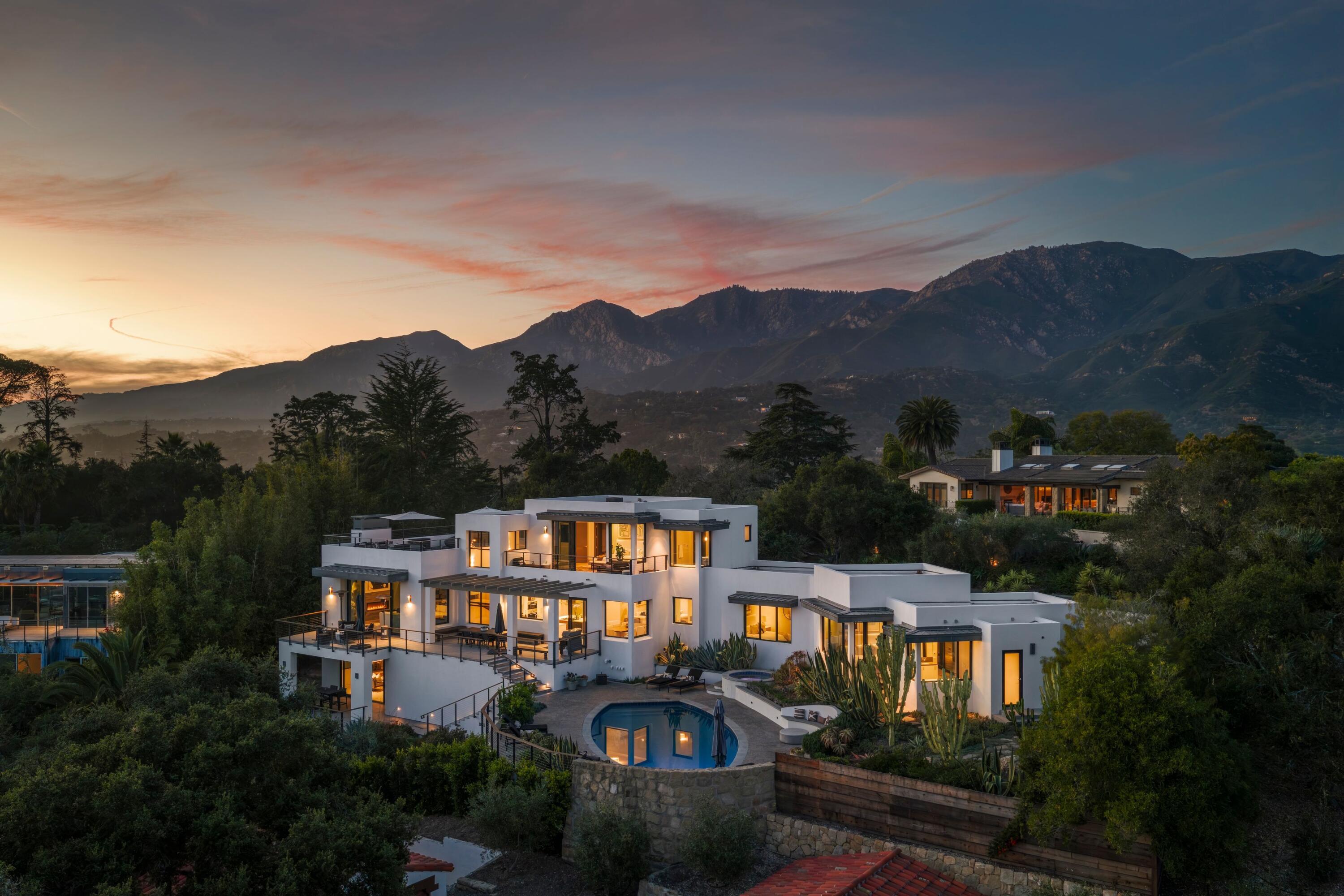 1131 Las Alturas Road, Unit A Santa Barbara, CA 93103 - Photo 46 of 47 45. Aerial Neighborhood View with Mounta