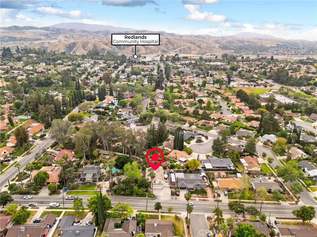334 Lakeside Avenue Redlands, CA 92373 - Photo 58 of 63 an aerial view of residential houses with city view