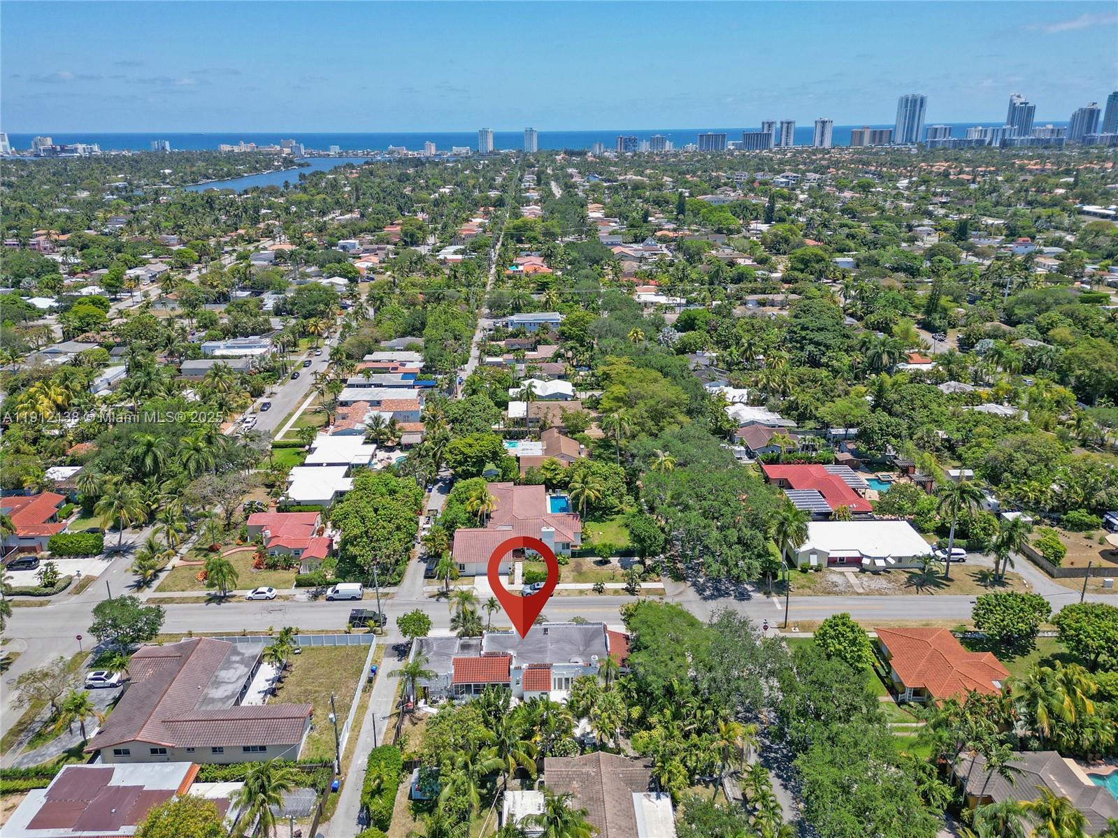 1601 Washington Street Hollywood, FL 33020 - Photo 40 of 41 an aerial view of residential houses with outdoor space and trees