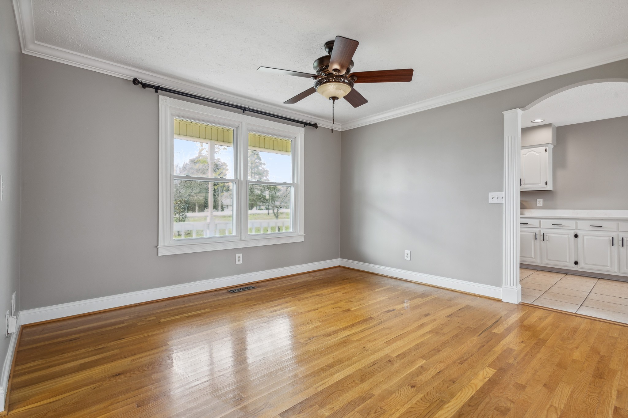 195 Cherokee Road Hendersonville, TN 37075 - Photo 14 of 61 a view of empty room with wooden floor and fan