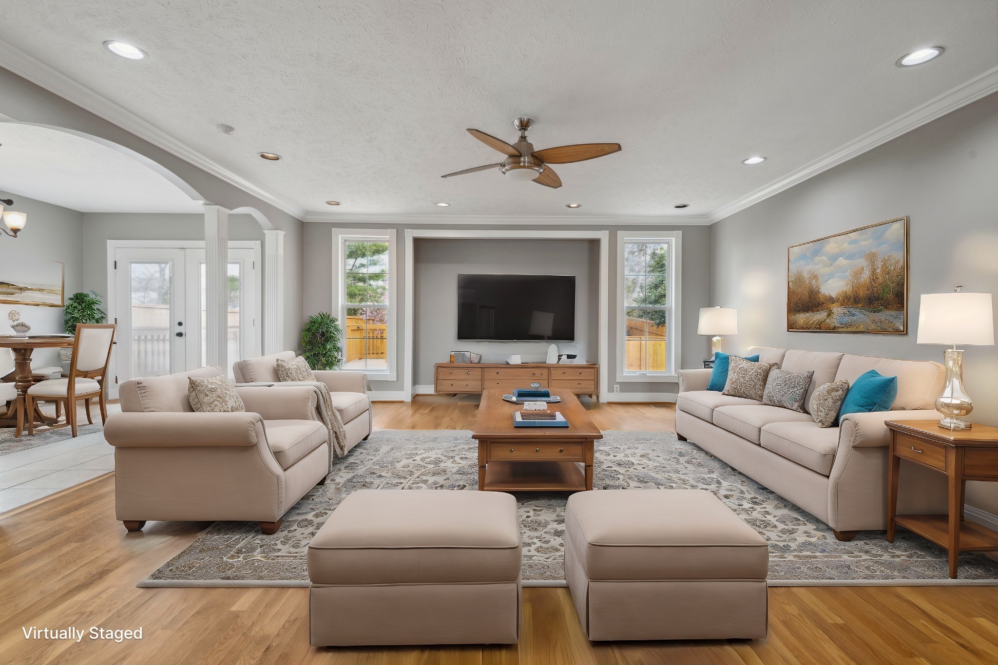 195 Cherokee Road Hendersonville, TN 37075 - Photo 6 of 61 a living room with furniture and a flat screen tv