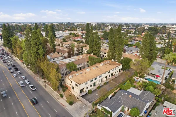a view of city and mountain