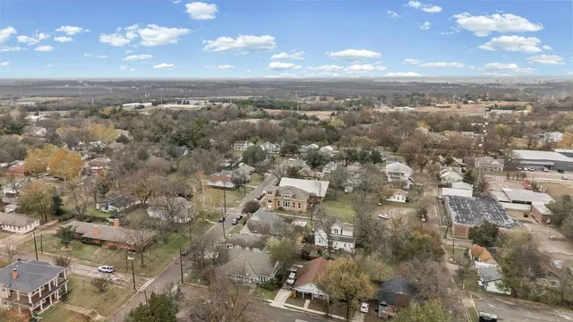 an aerial view of multiple house