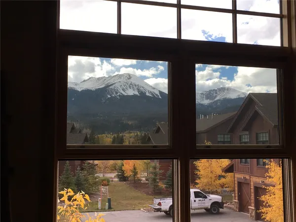 a view of a street from a window