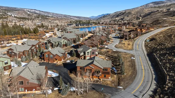 an aerial view of multiple house