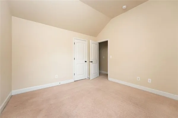 an empty room with an entryway
