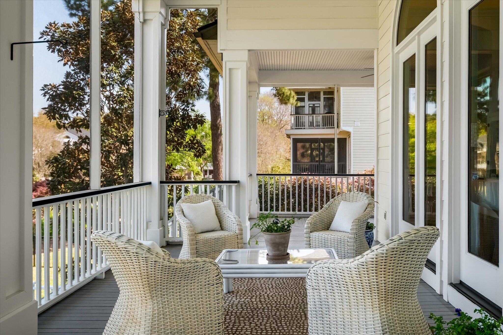 4970 Sound View Drive Mount Pleasant, SC 29466 - Photo 34 of 98 Screened Porch with a View of The Sound
