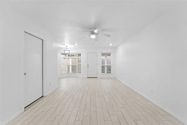 a view of a livingroom with a staircase