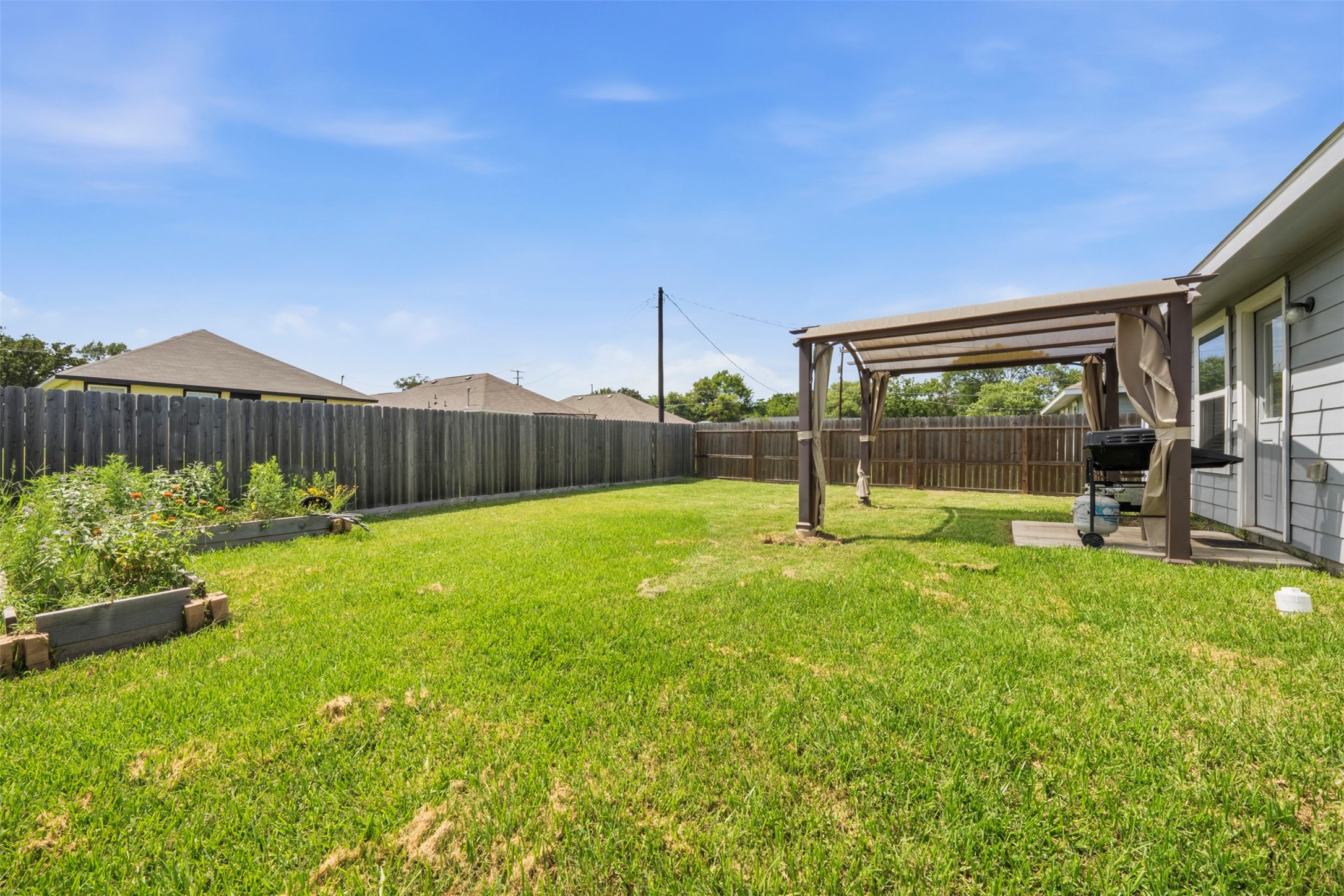 1523 22nd Street Hempstead, TX 77445 - Photo 19 of 26 Spacious backyard with covered patio perfect for outdoor entertaining.