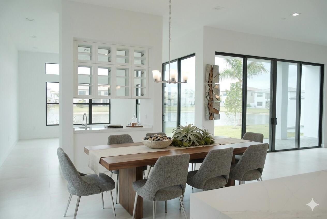 9516 Riverside Pk Drive Boca Raton, FL 33434 - Photo 7 of 24 a dining room with furniture and large windows