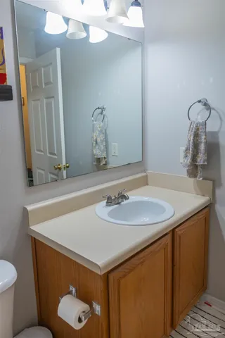 a bathroom with a sink and a toilet