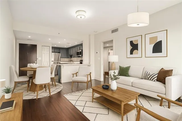 a view of city from a balcony