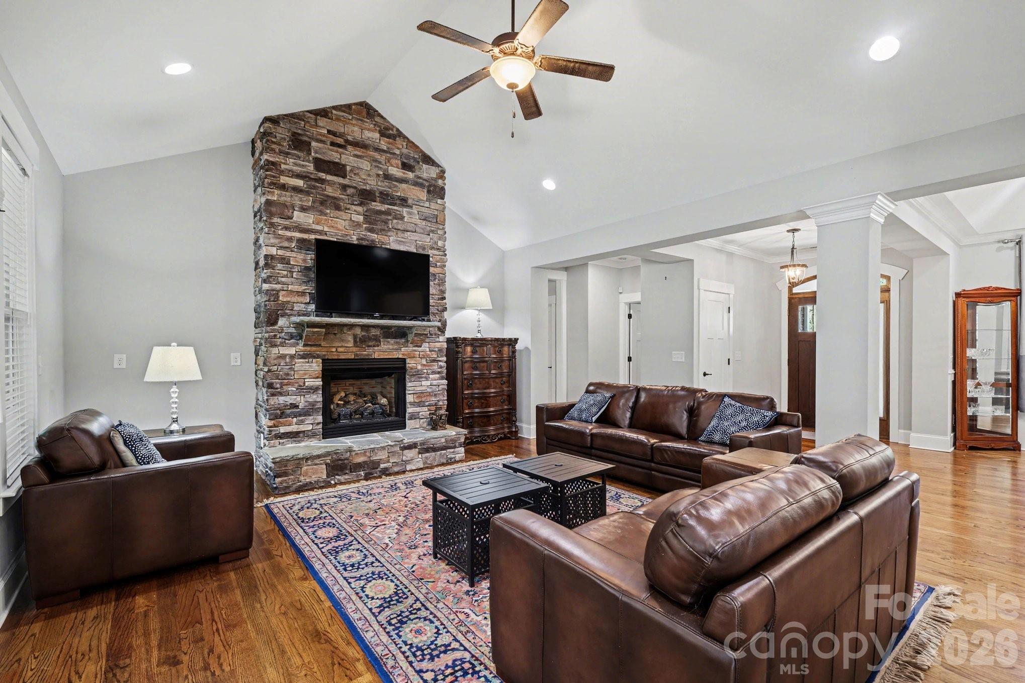 4193 Persimmon Road Lancaster, SC 29720 - Photo 12 of 42 a living room with furniture and a fireplace