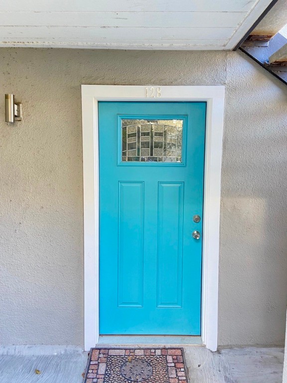 a view of an entryway door