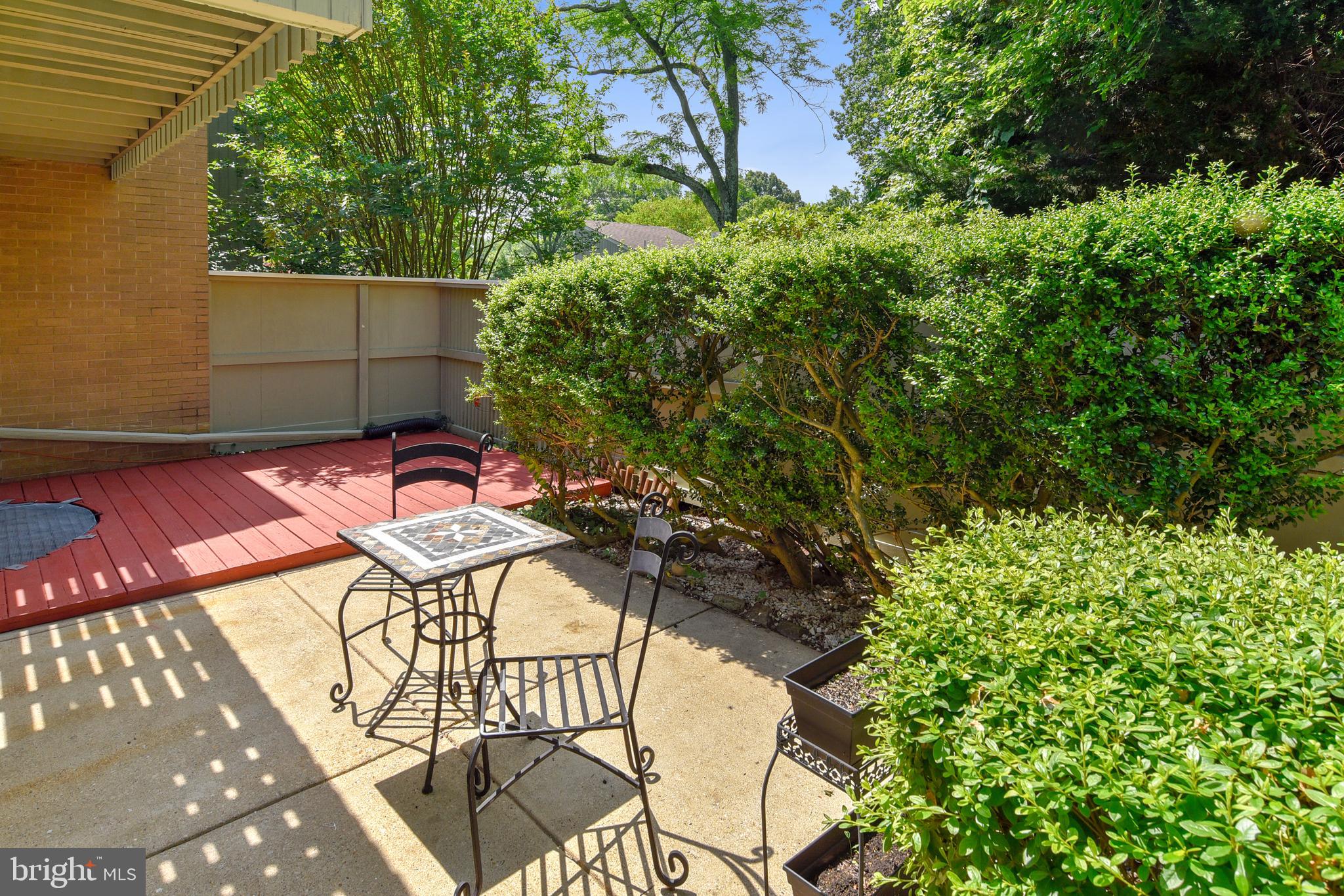 5260 Pooks Hill Road, Unit B8 Bethesda, MD 20814 - Photo 41 of 49 Rear Patio with 6 ft. privacy fence