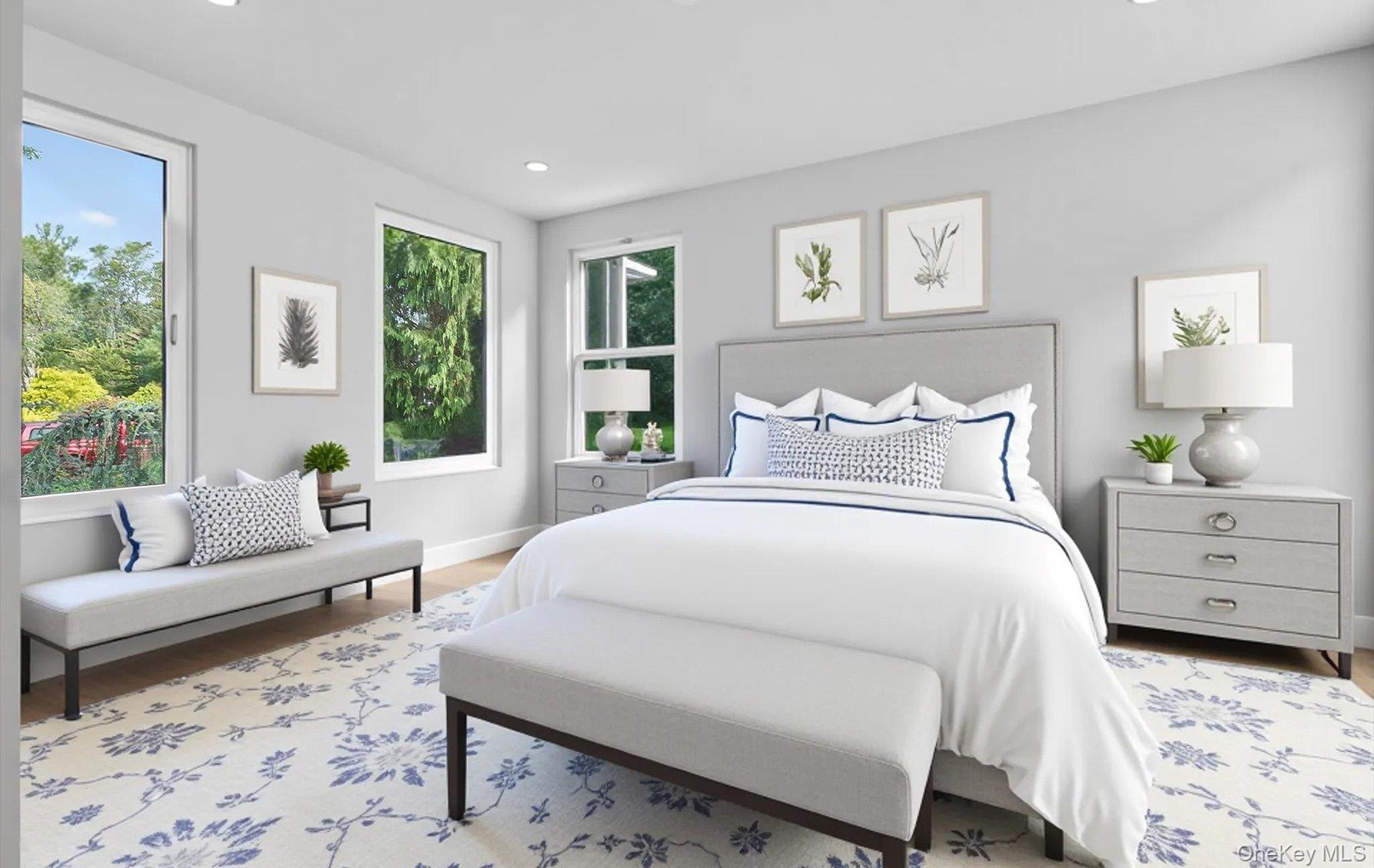 26 Windemere Way Woodbury, NY 11797 - Photo 24 of 40 a bedroom with a bed and wooden floor