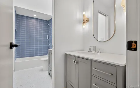 a view of room with wooden floor