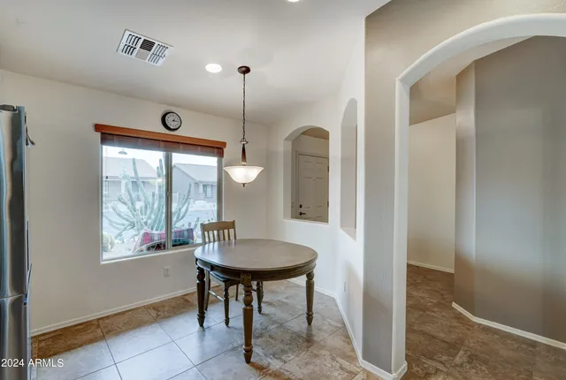 a view of a furniture in a room