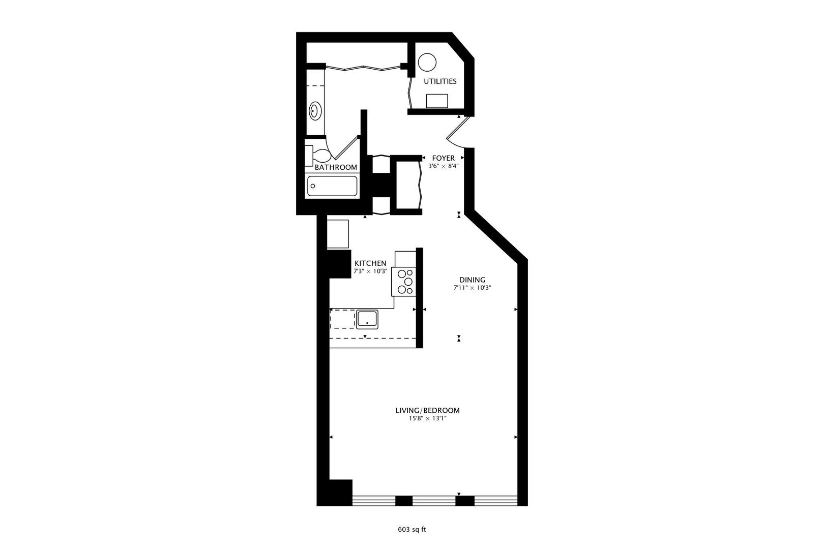 780 South Federal Street, Unit 903 Chicago, IL 60605 - Photo 22 of 31 a picture of floor plan