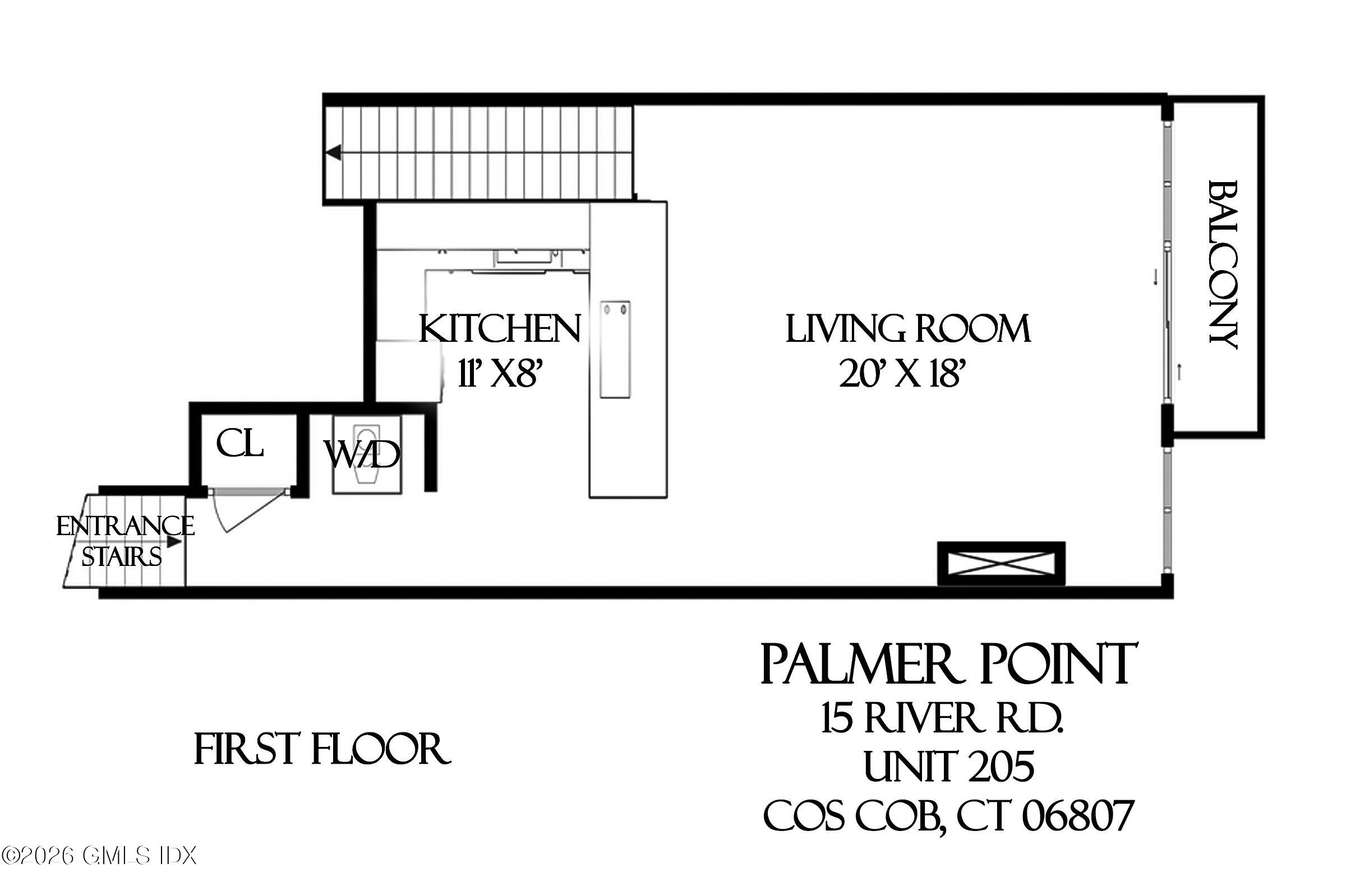 15 River Road, Unit 205 Cos Cob, CT 06807 - Photo 27 of 28 FLOOR PLAN-MAIN LEVEL
