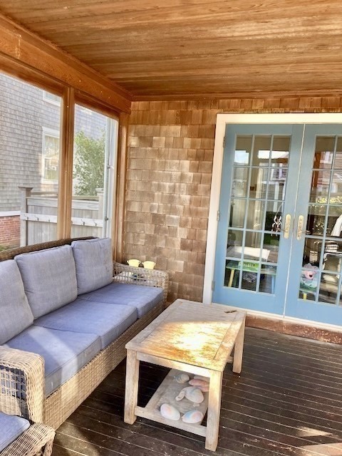 76 Orange Street Nantucket, MA 02554 - Photo 27 of 34 a view of a patio with wooden floor