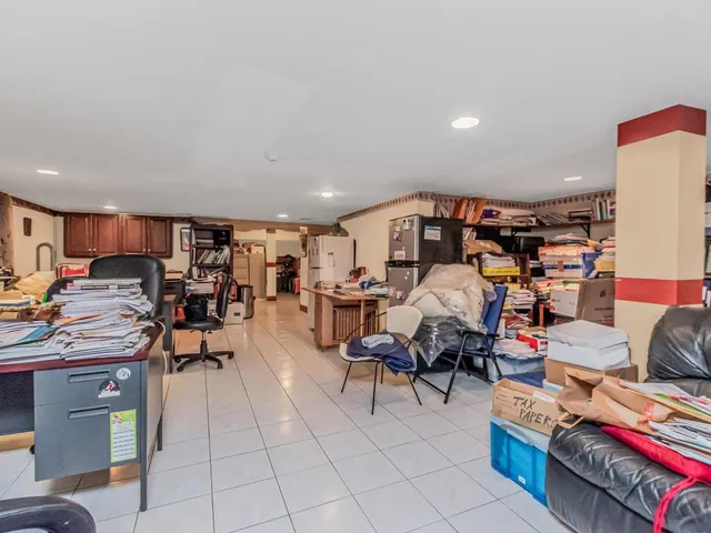 a storage room with utility and utility