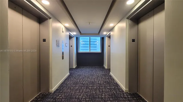 a view of hallway with a hallway