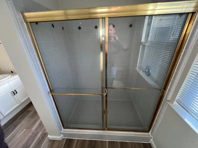 a view of small space with racks on the wall