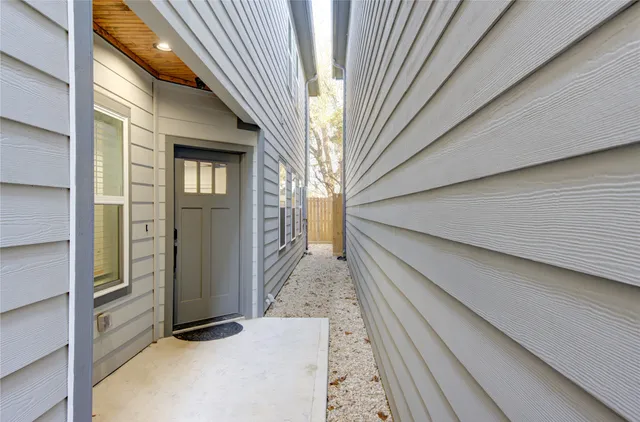 a view of a house with a door