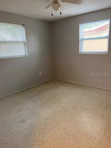 an empty room with a window