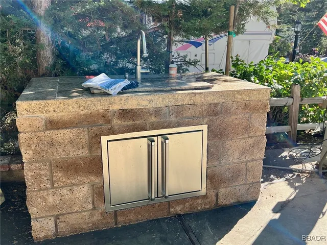 a building view with a outdoor space