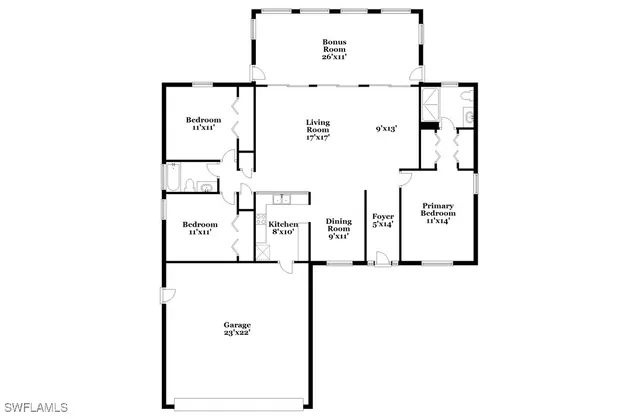 a picture of a bench in a white building