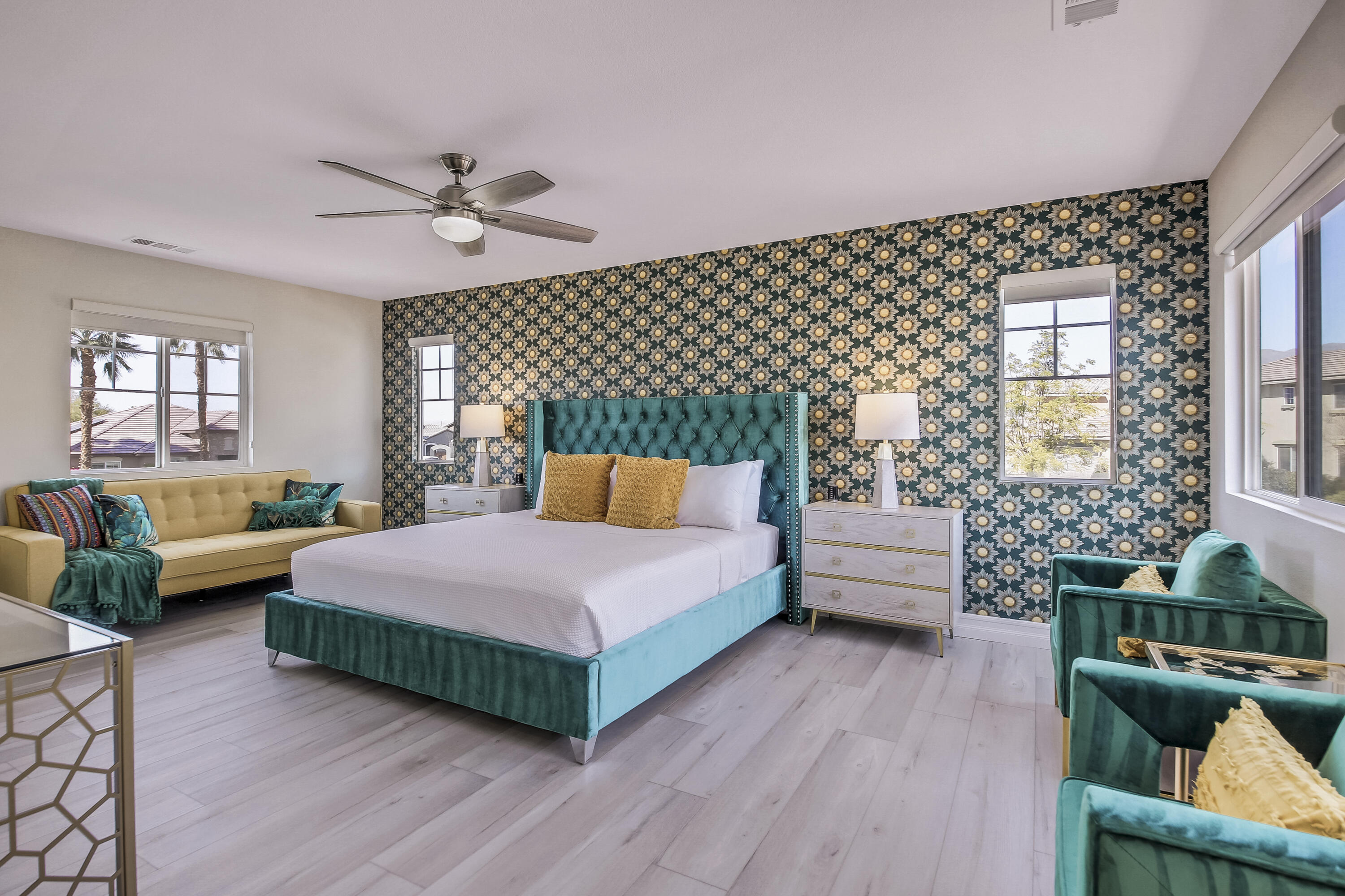 42942 Del Lago Court Indio, CA 92203 - Photo 24 of 75 a bedroom with a bed wooden floor and window